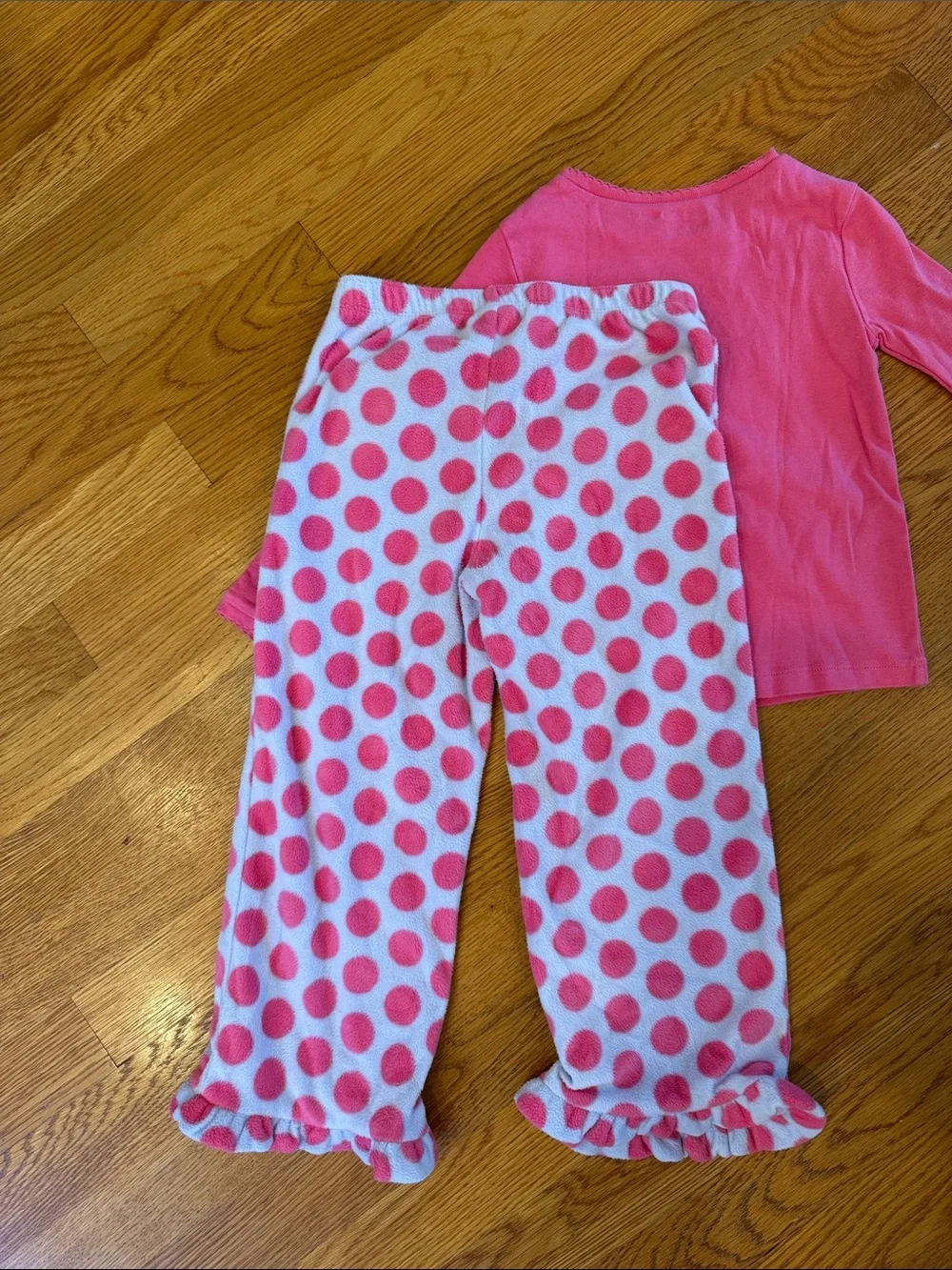 GAP Pink Long-Sleeve Fairy Top with Pink Polka Dot Pajama Pants